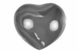 Polished Orca Agate Heart - Madagascar #249151-1